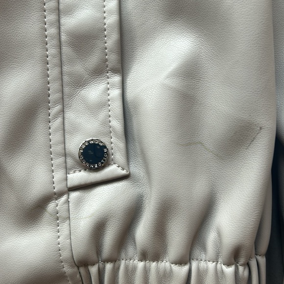 French Connection light Grey leather jacket S - Picture 2 of 8